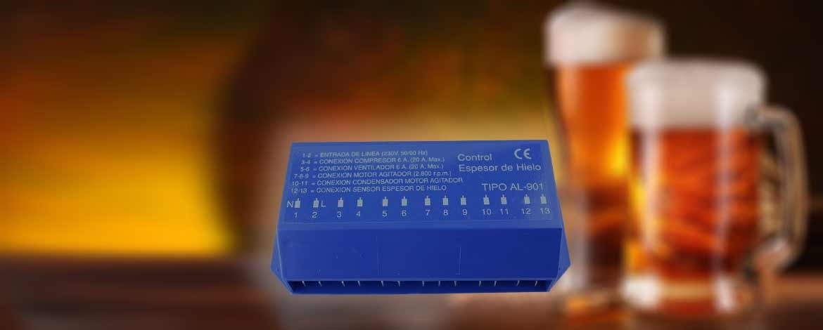 Ice bank control for beer cooling coil